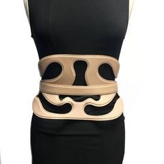 Alexander McQueen Nude Leather Corset Belt
