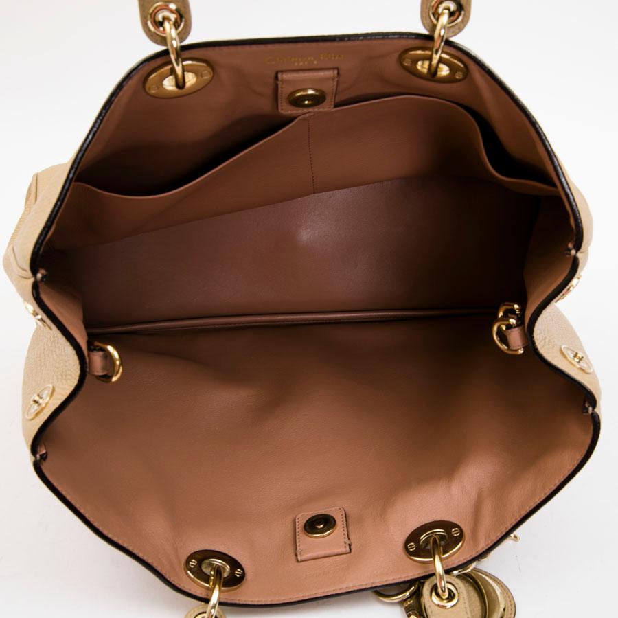 CHRISTIAN DIOR 'Diorissimo' Bag in Nude Beige Taurillon Leather 5
