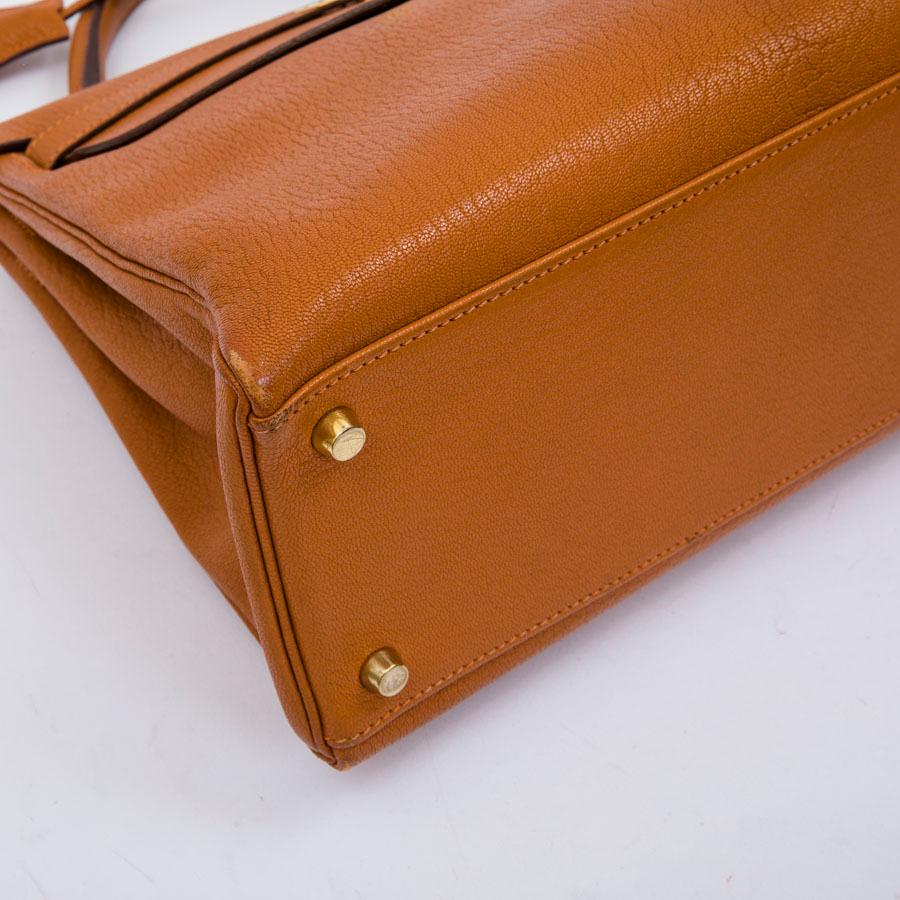 Women's HERMES Kelly II Bag 32 in Orange Pumpkin Lamb Leather