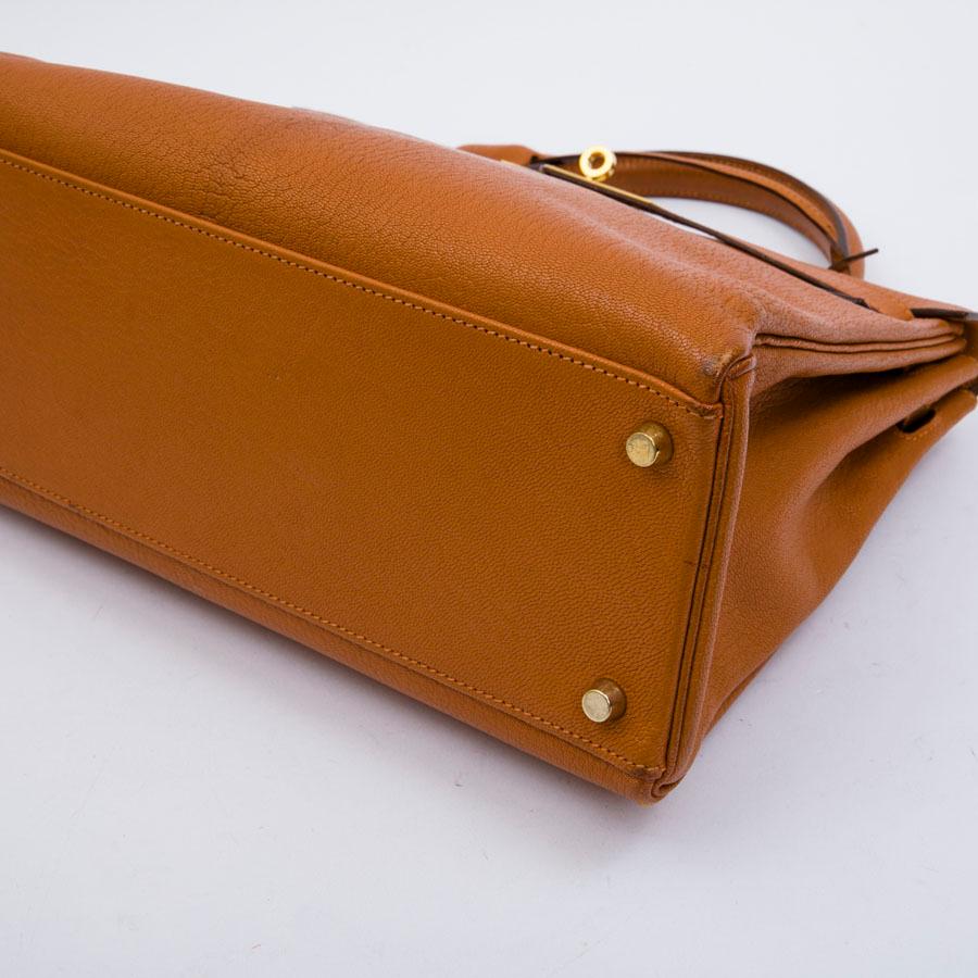 HERMES Kelly II Bag 32 in Orange Pumpkin Lamb Leather 1