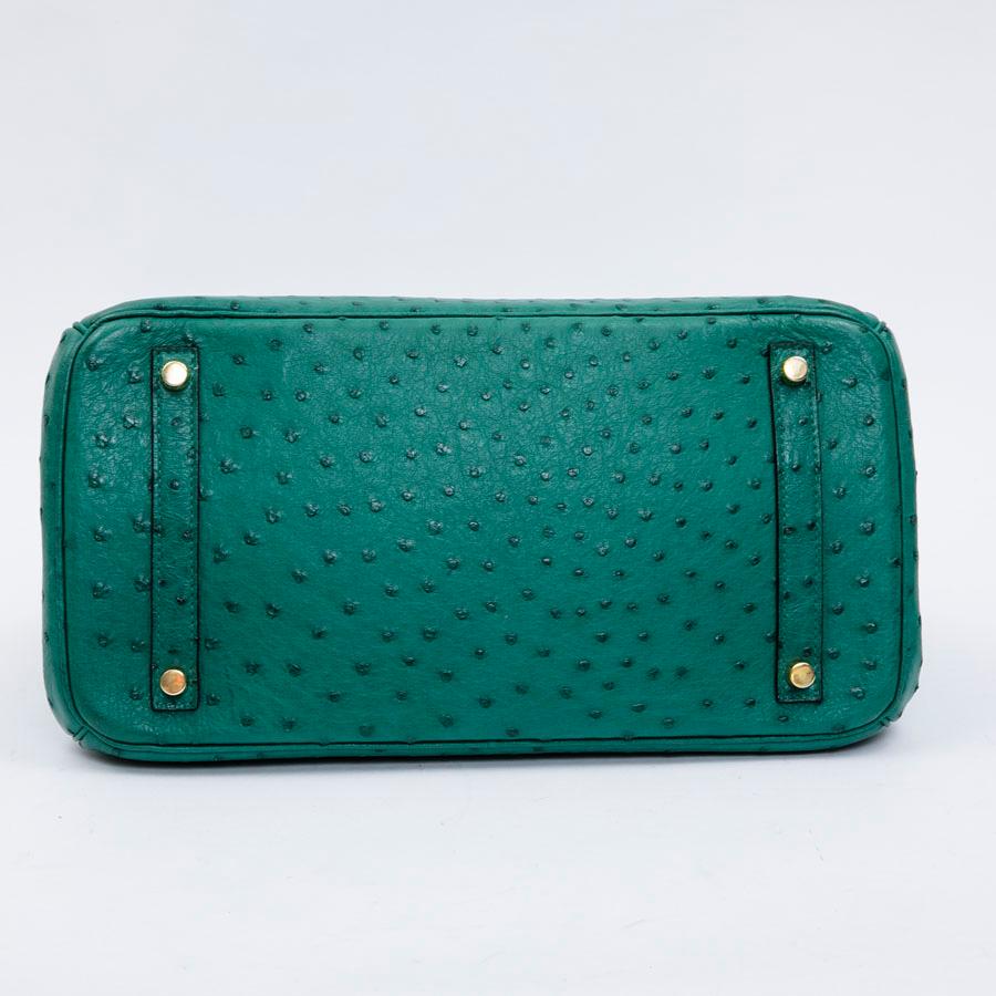 Women's HERMES Birkin 35 Bag in Vertigo Green Ostrich Leather