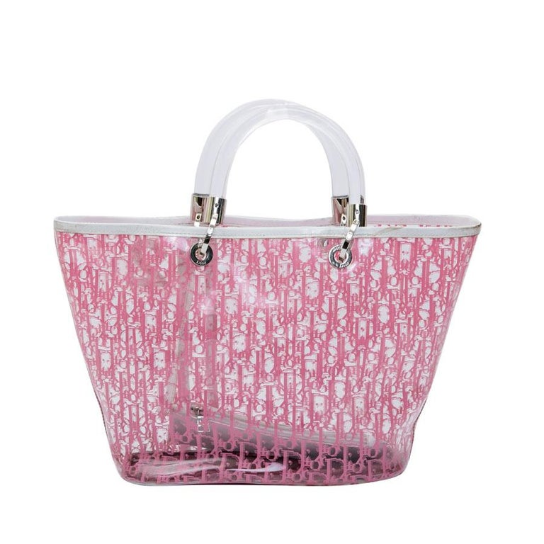 CLEAR TOTE BAG MONOGRAM EDITION - PINK
