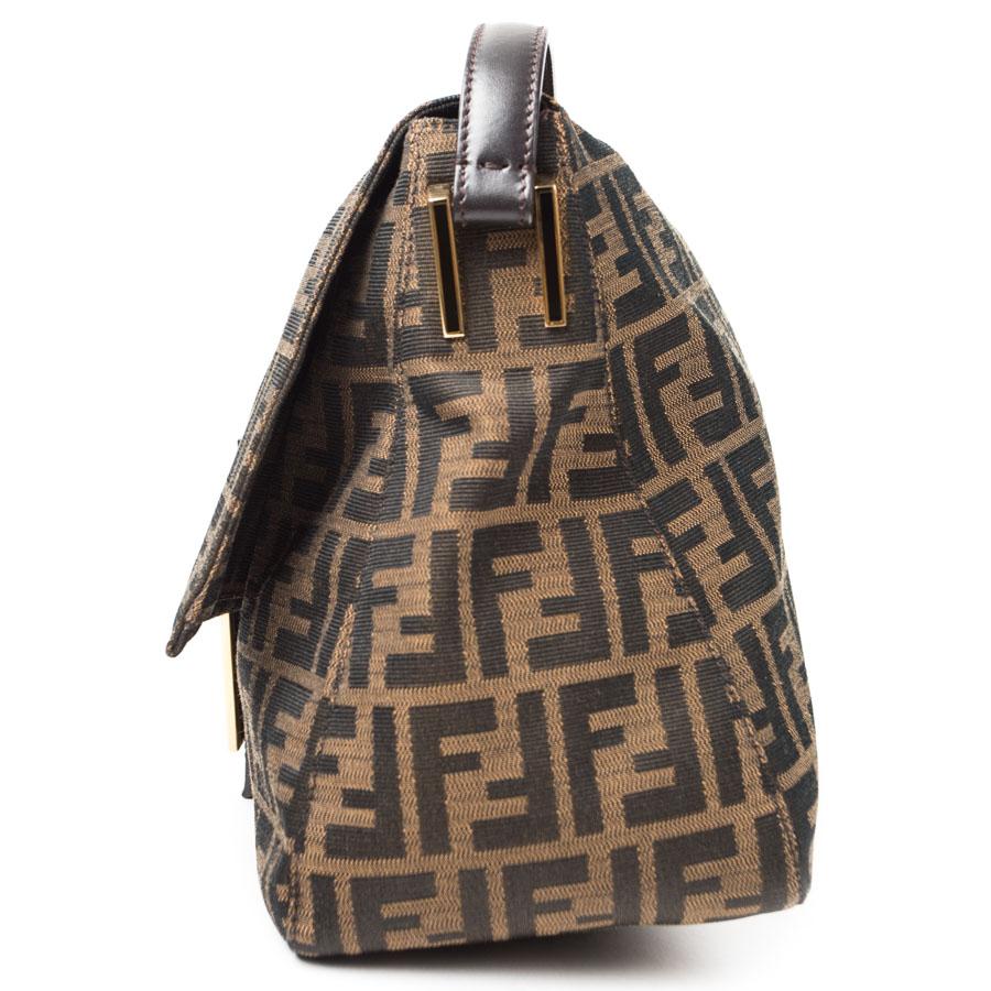 FENDI Bag in Brown Monogram Canvas In Excellent Condition In Paris, FR