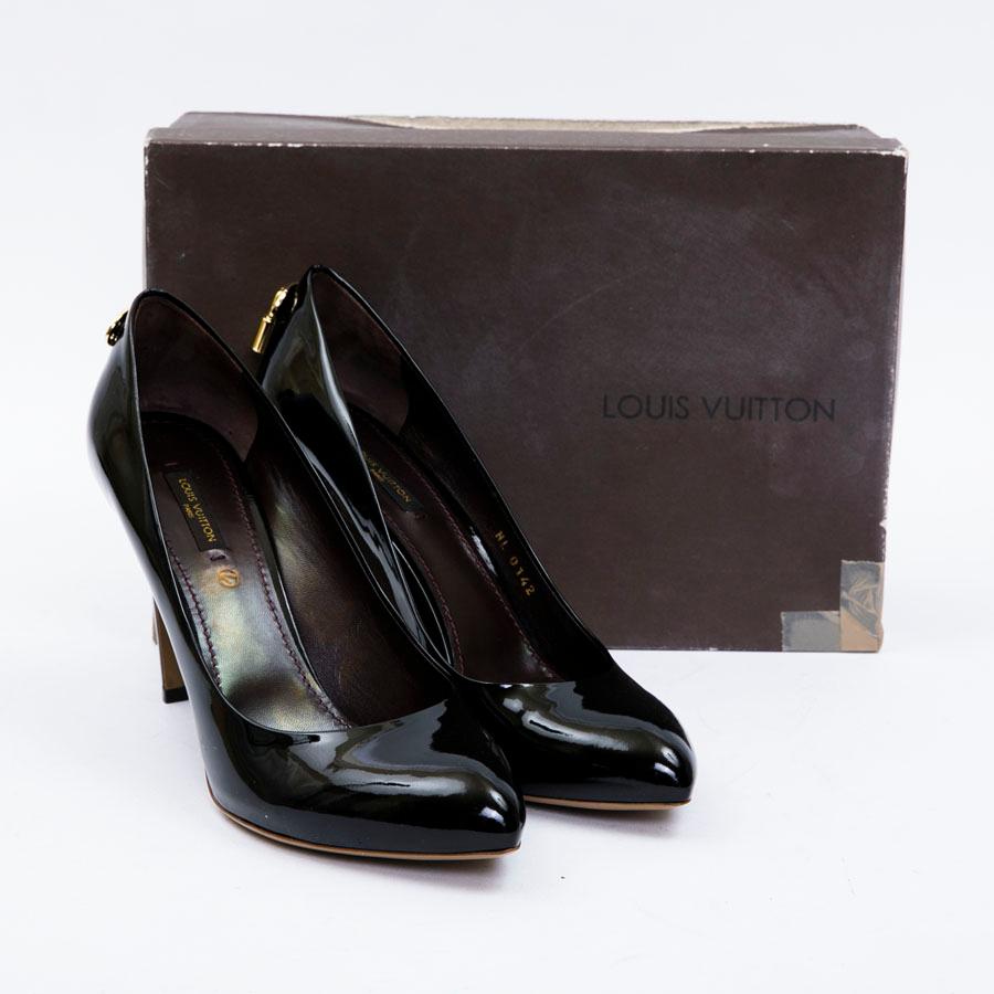 LOUIS VUITTON 'Oh Really' High Heels in Black Patent Leather Size 39.5FR 2