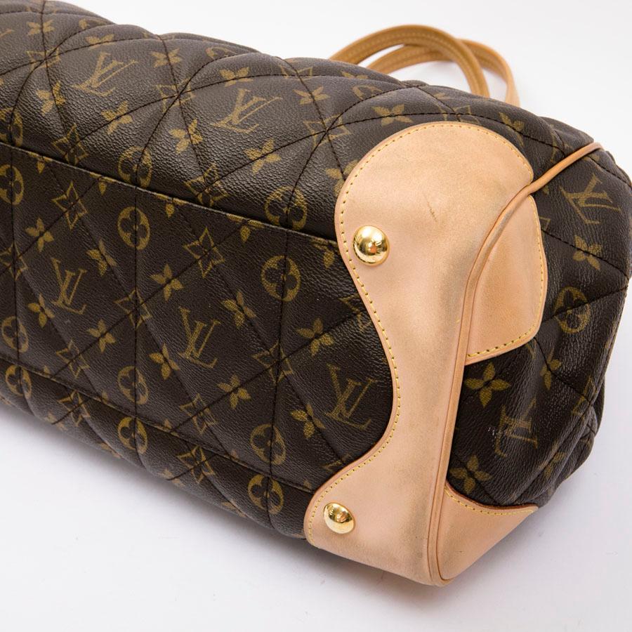 Women's LOUIS VUITTON Flap Tote Bag in Brown Monogram Quilted Coated Canvas