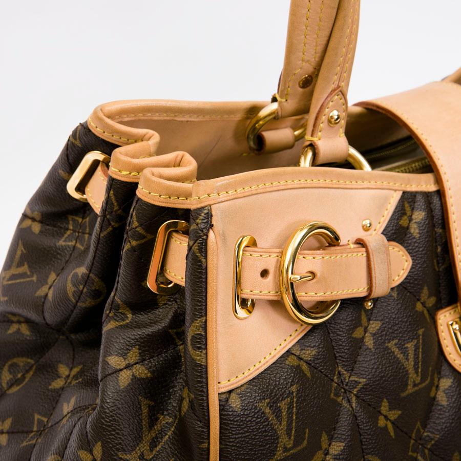 LOUIS VUITTON Flap Tote Bag in Brown Monogram Quilted Coated Canvas 1