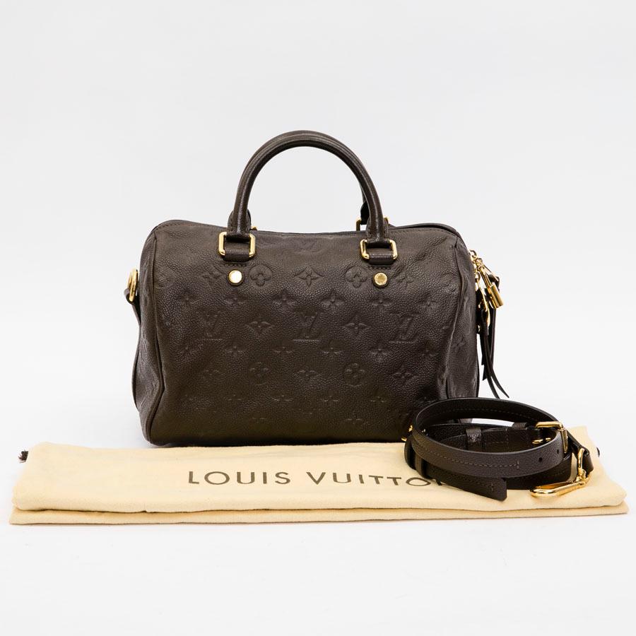 LOUIS VUITTON Speedy 25 Bag in Dark Brown Embossed Empreinte Leather 6