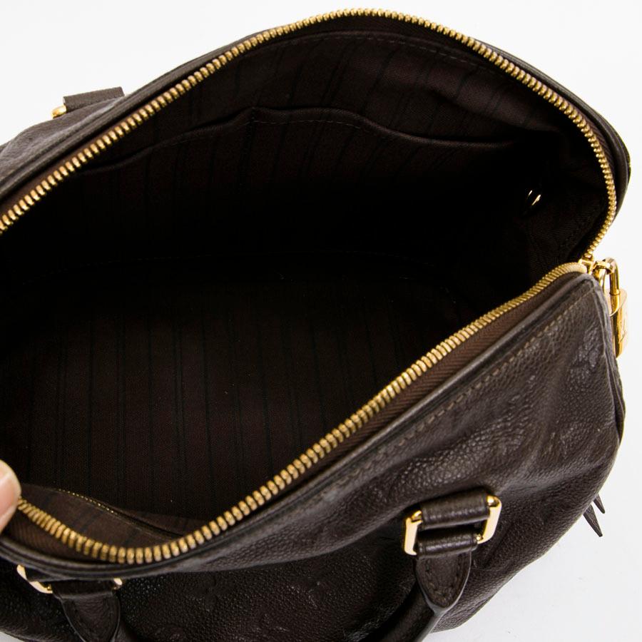 LOUIS VUITTON Speedy 25 Bag in Dark Brown Embossed Empreinte Leather 2