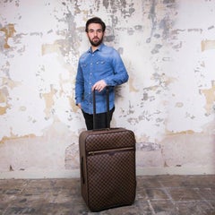 LOUIS VUITTON Large Pegasus Model Rolling Suitcase in Damier Ebene Canvas