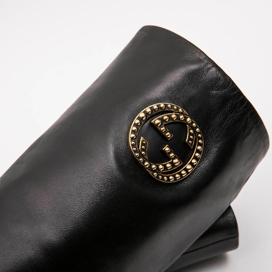 GUCCI Boots in Black Supple Lamb Leather Size 36.5FR For Sale 1