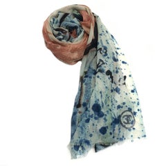 CHANEL Graffiti Shawl in Cashmere and Small Fringes