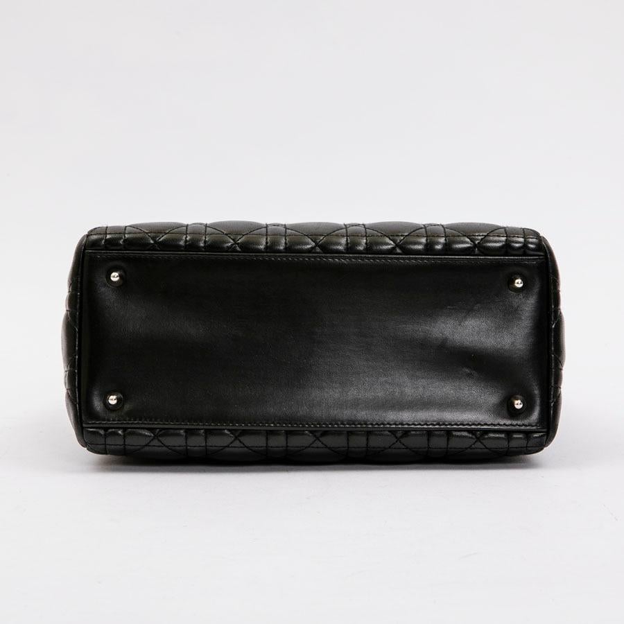 CHRISTIAN DIOR 'Lady D' Bag in Black Lambskin Leather 1
