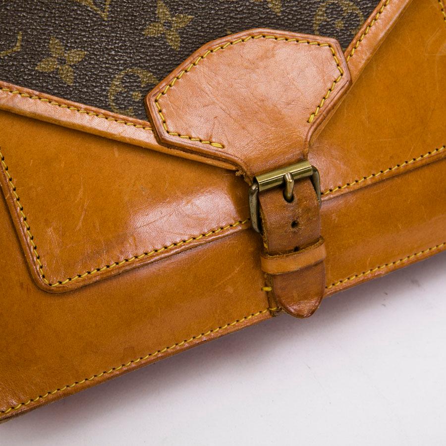 Louis Vuitton Vintage Brown Monogram Canvas and Natural Leather satchel bag   5