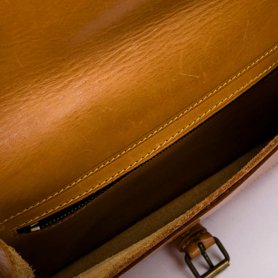 Louis Vuitton Vintage Brown Monogram Canvas and Natural Leather satchel bag   10