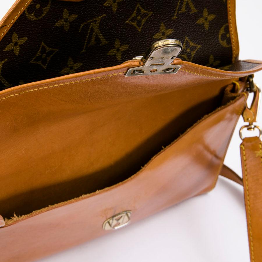 Louis Vuitton Vintage Brown Monogram Canvas and Natural Leather satchel bag   11