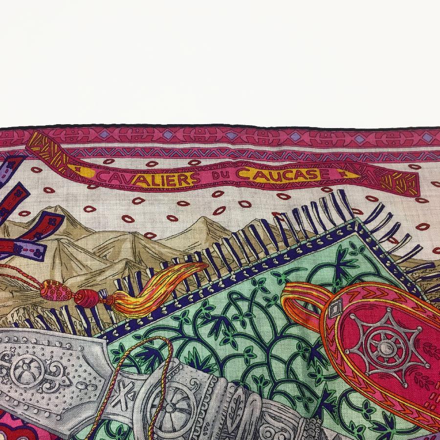 Women's HERMES Shawl 'Les Cavaliers du Caucase' in Cashmere and Silk