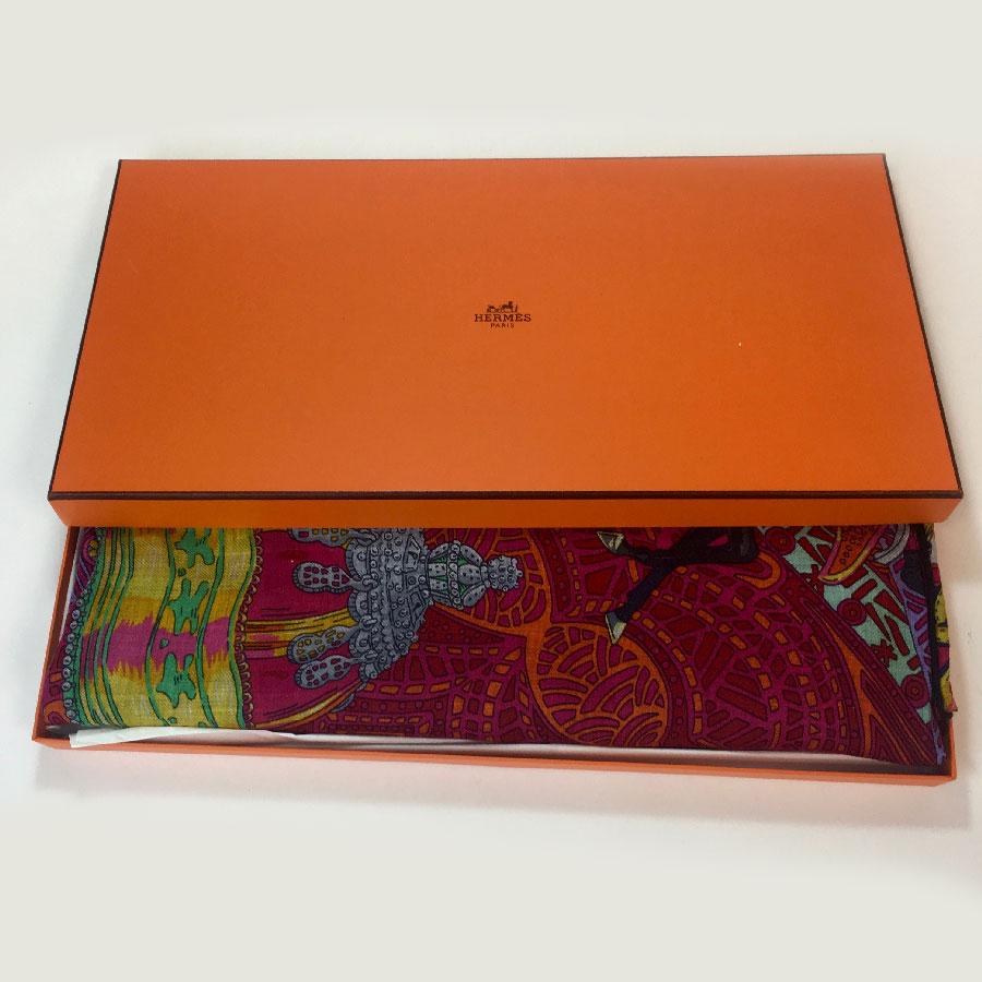 HERMES Shawl 'Les Cavaliers du Caucase' in Cashmere and Silk 3