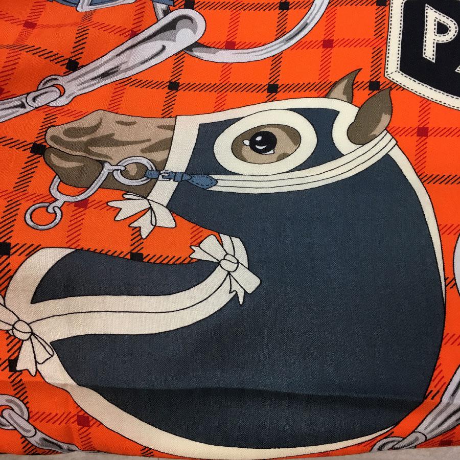 HERMES Shawl 'Tatersale' in Cashmere and Silk 2
