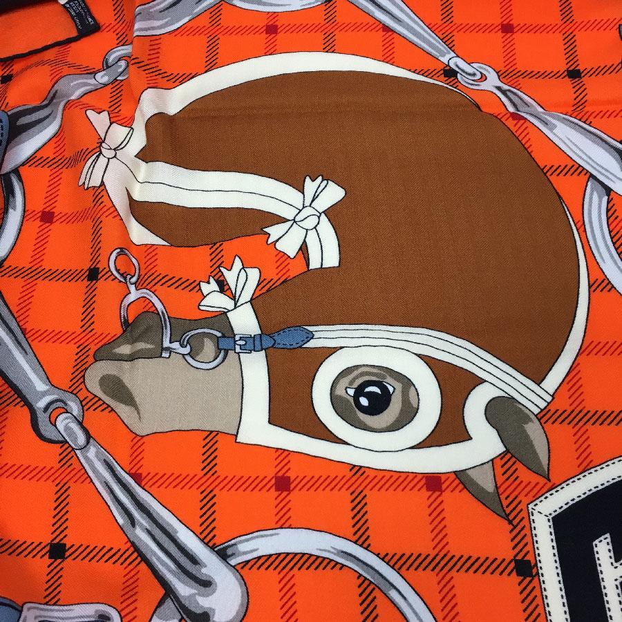 HERMES Shawl 'Tatersale' in Cashmere and Silk 3