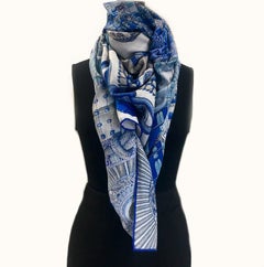 HERMES Shawl 'Parures de Samouraï' in Cashmere and Silk