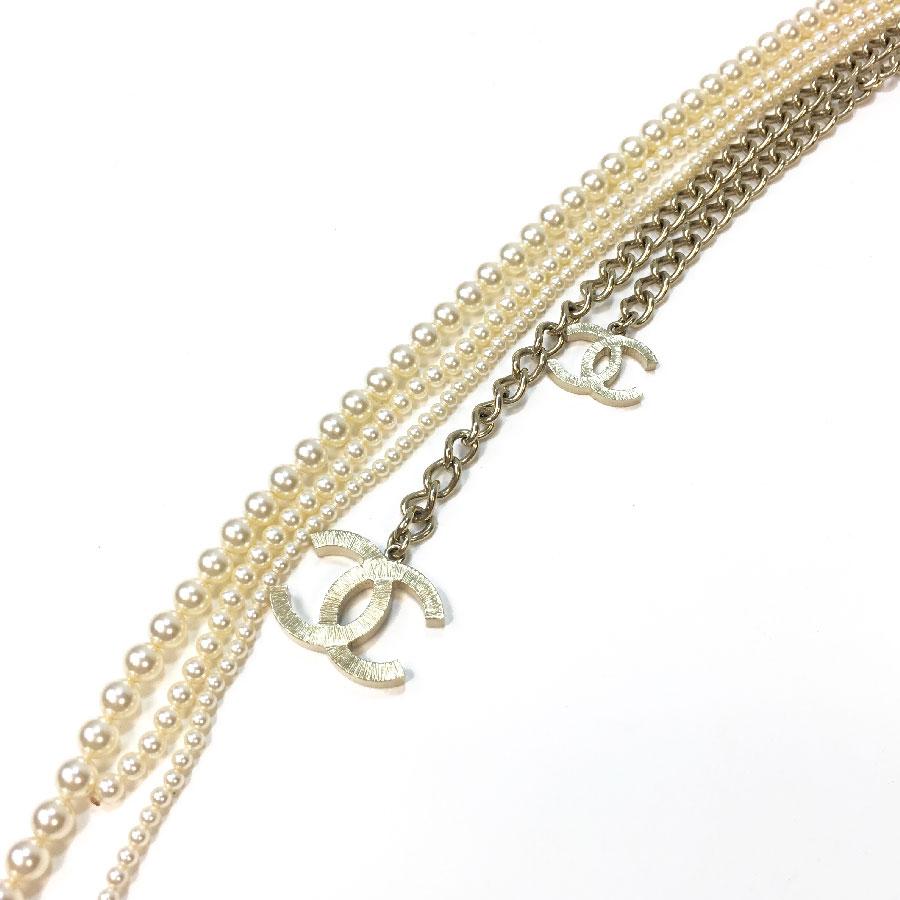 Women's CHANEL Multi-Rows Beaded Necklace
