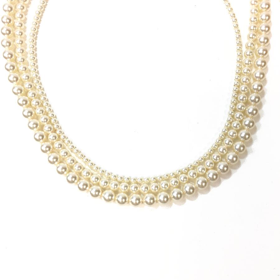 CHANEL Multi-Rows Beaded Necklace 1