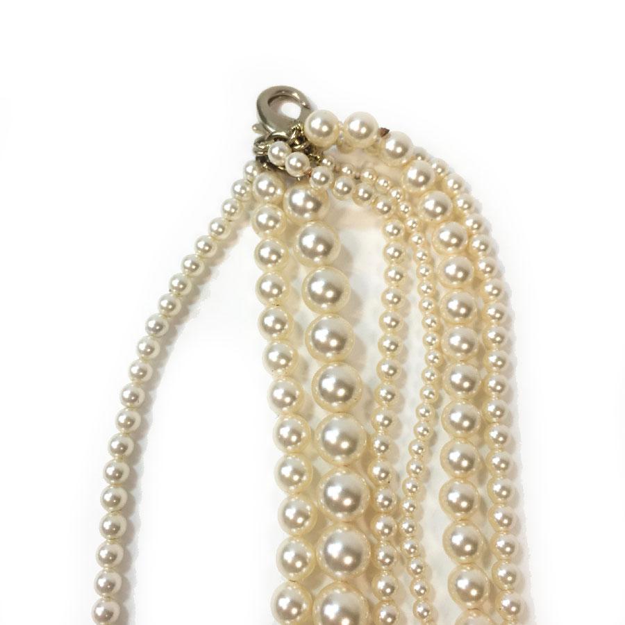 CHANEL Multi-Rows Beaded Necklace 2