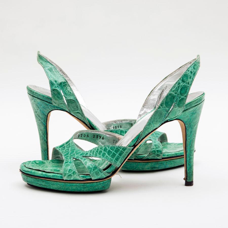 DLCE and GABBANA Water Green Alligator High Heels Size 37 For Sale at ...