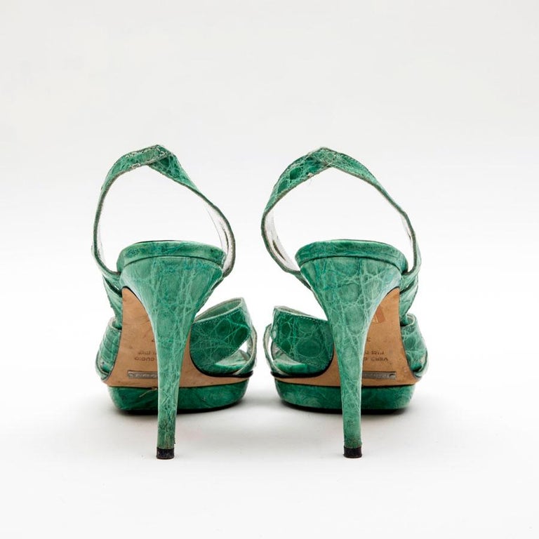 green dolce and gabbana heels