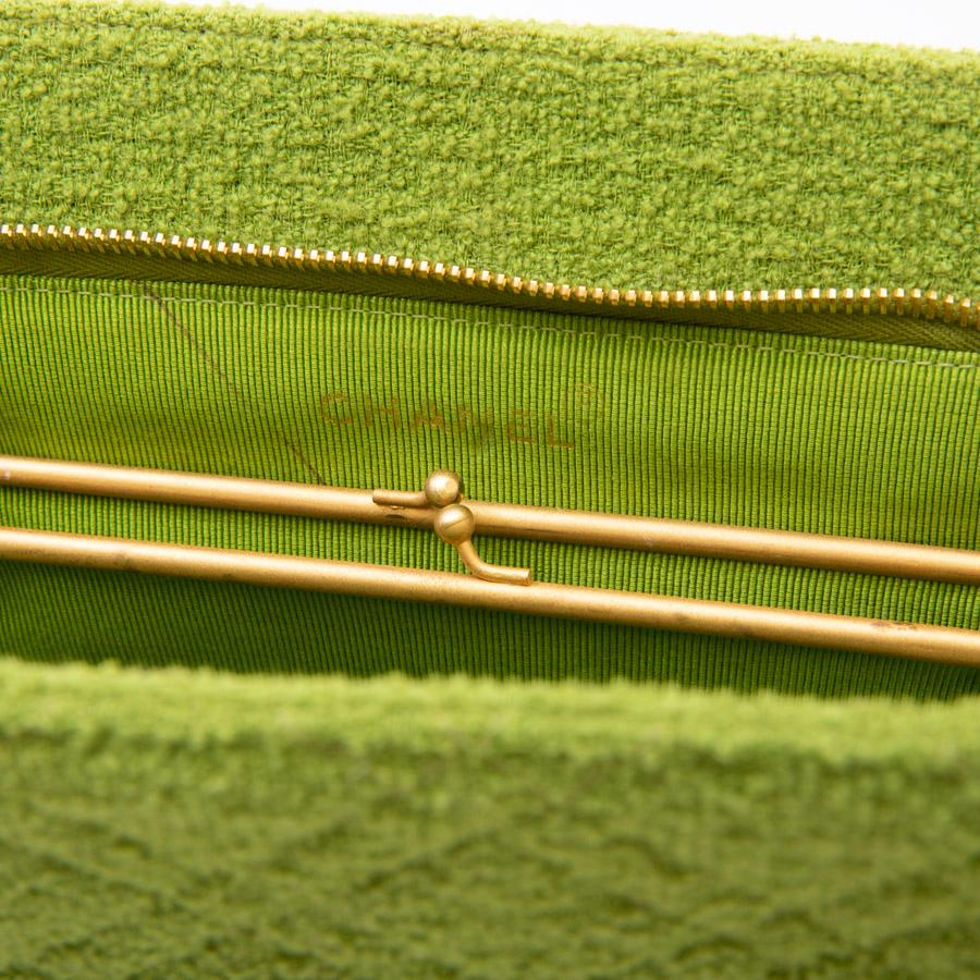 CHANEL Vintage Bag in Anise Green Terry Cloth 6