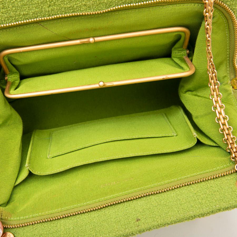 CHANEL Vintage Bag in Anise Green Terry Cloth 5