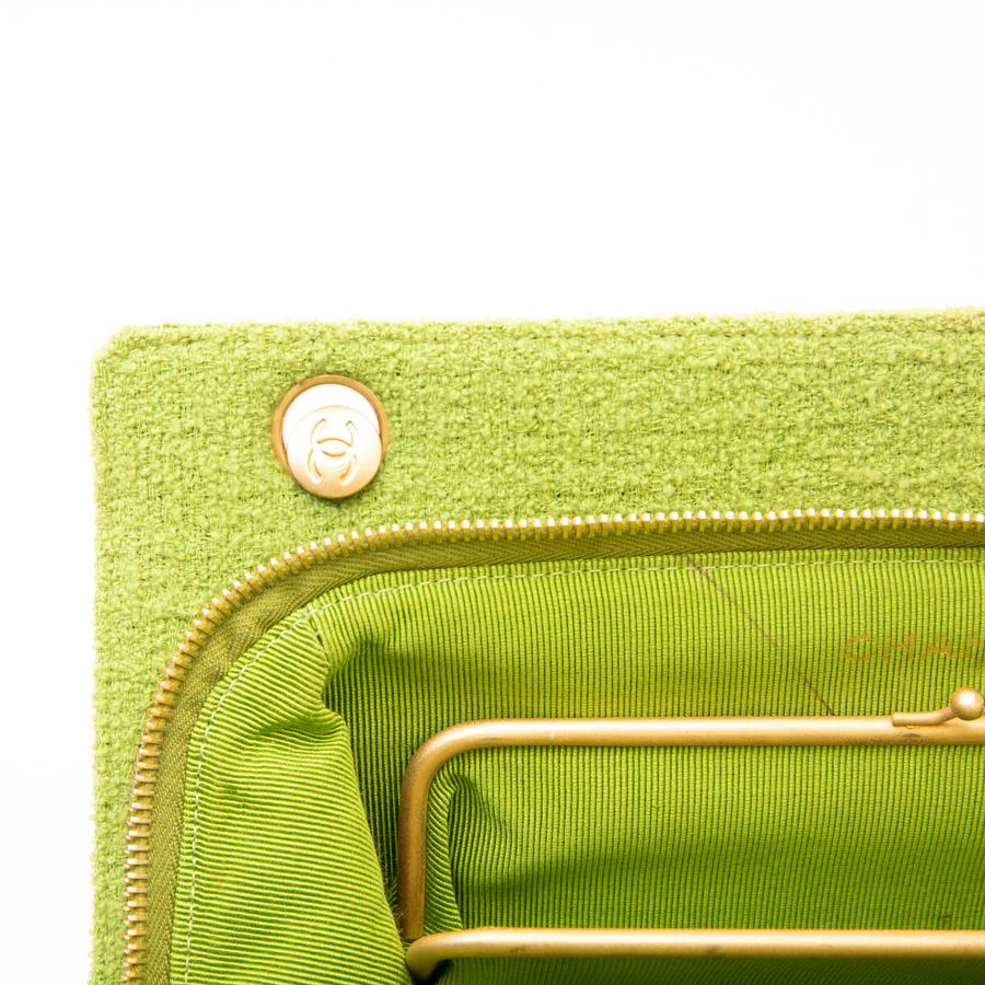 CHANEL Vintage Bag in Anise Green Terry Cloth 7