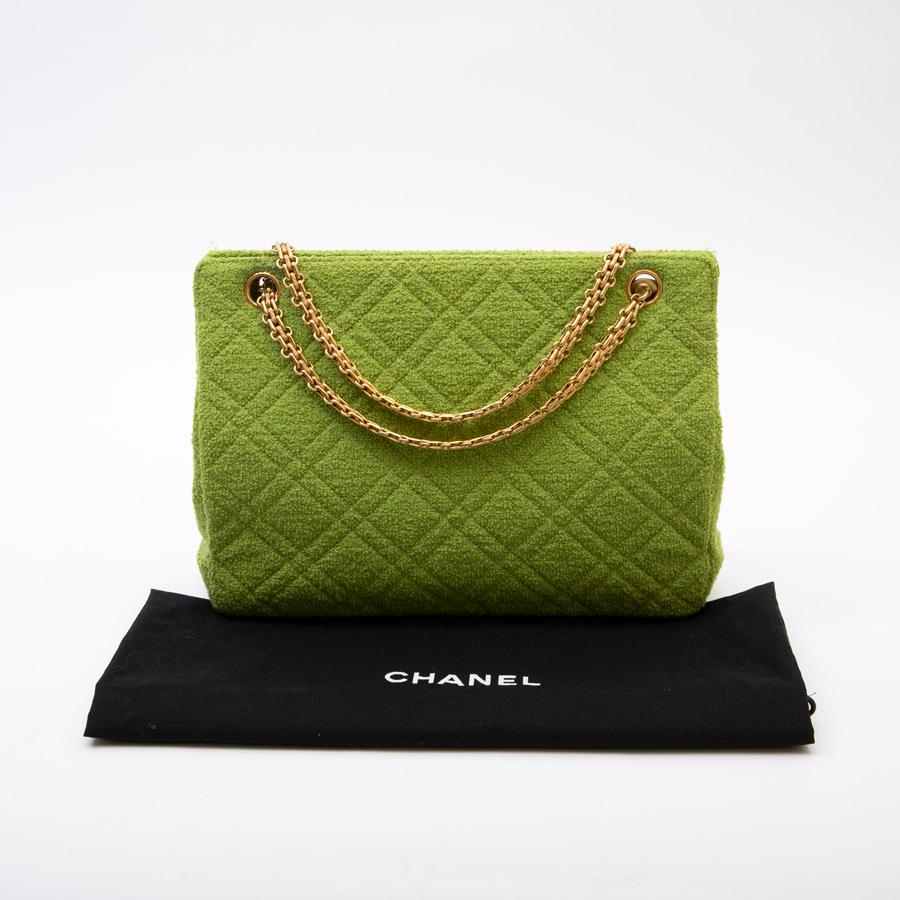 green terry cloth bag