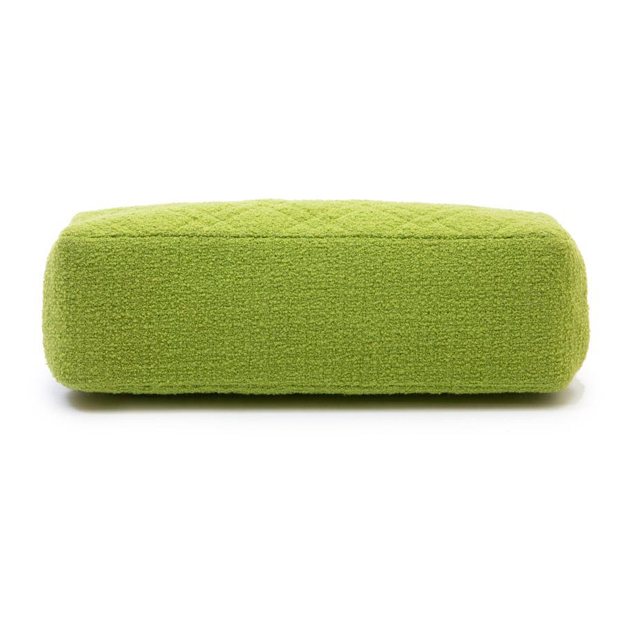Brown CHANEL Vintage Bag in Anise Green Terry Cloth