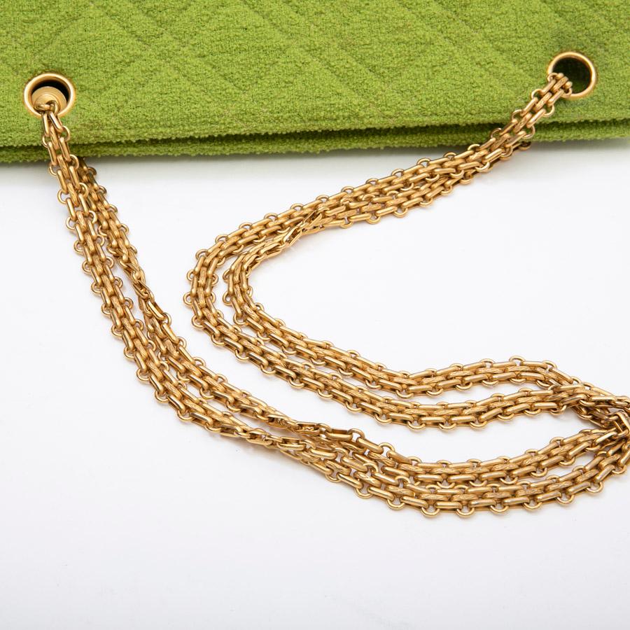CHANEL Vintage Bag in Anise Green Terry Cloth 2