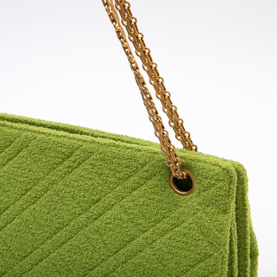 CHANEL Vintage Bag in Anise Green Terry Cloth 3
