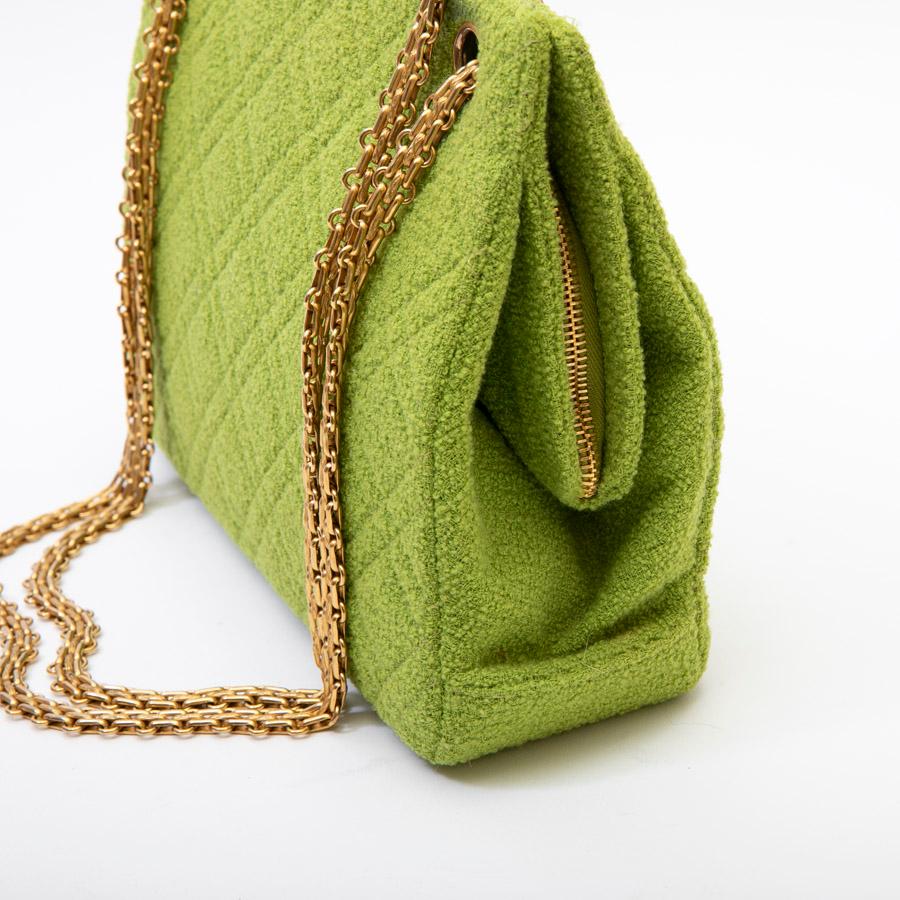 CHANEL Vintage Bag in Anise Green Terry Cloth 1