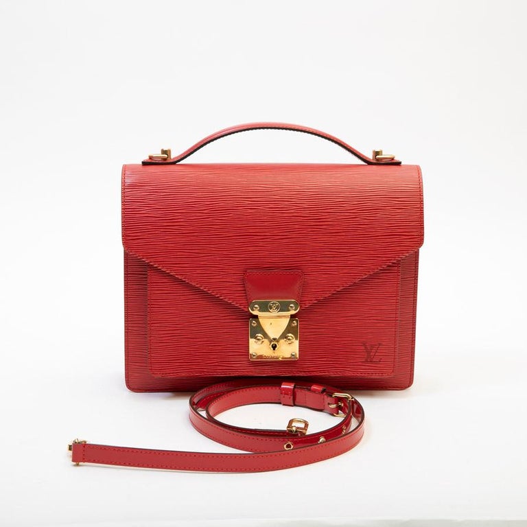Monceau patent leather handbag Louis Vuitton Red in Patent leather -  35370475