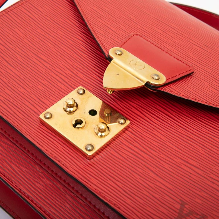 Monceau fabric handbag Louis Vuitton Brown in Cloth - 35223194