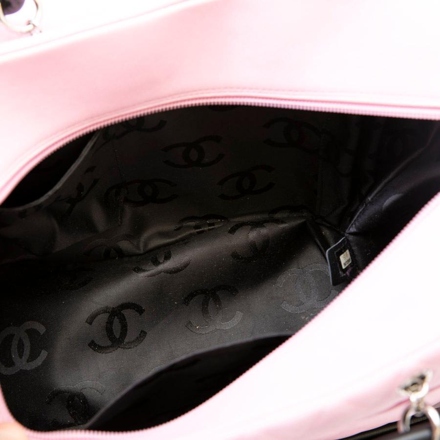 Large CHANEL 'Cambon' Reporter Bag in Pink Quilted Smooth Lambskin Leather 6