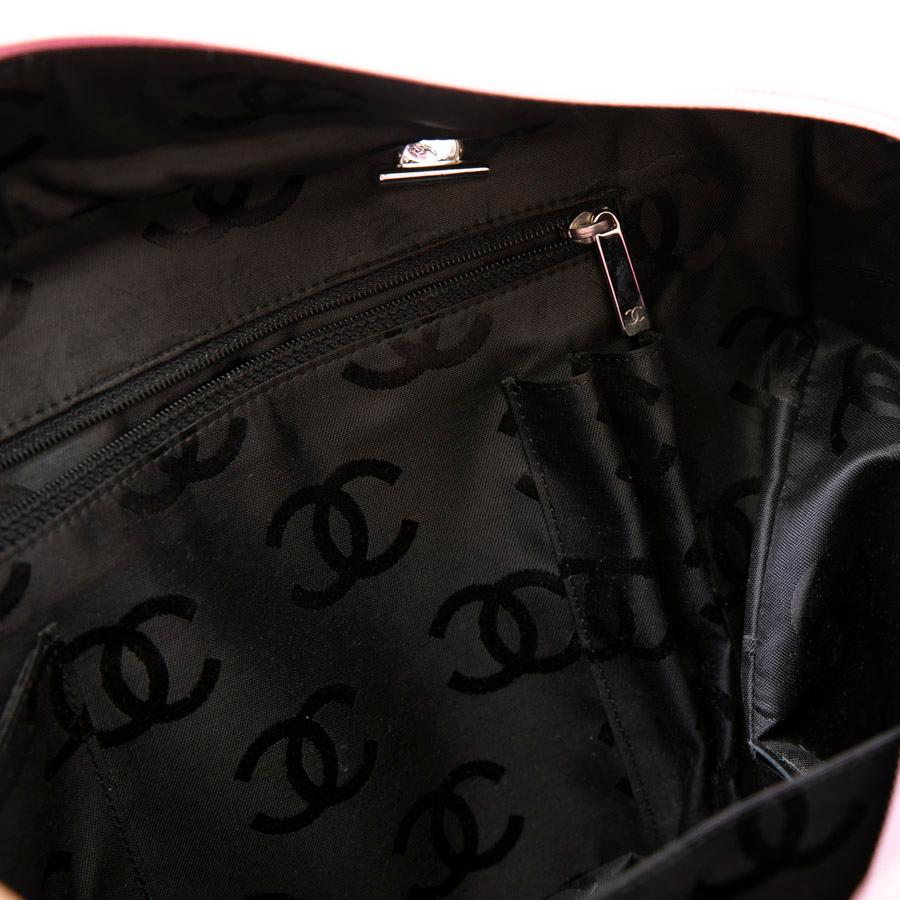Large CHANEL 'Cambon' Reporter Bag in Pink Quilted Smooth Lambskin Leather 9