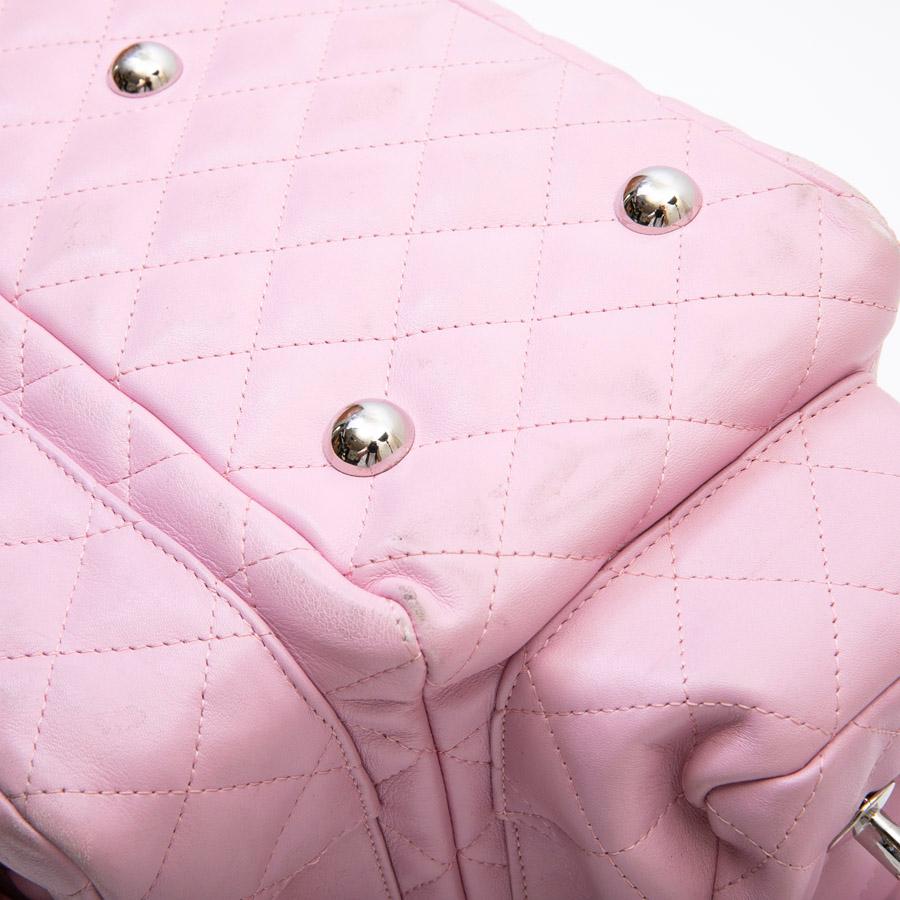 Large CHANEL 'Cambon' Reporter Bag in Pink Quilted Smooth Lambskin Leather 1