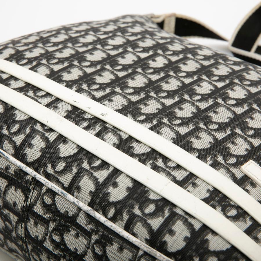CHRISTIAN DIOR Vintage Bag in Black, White and Gray Monogram Canvas 1