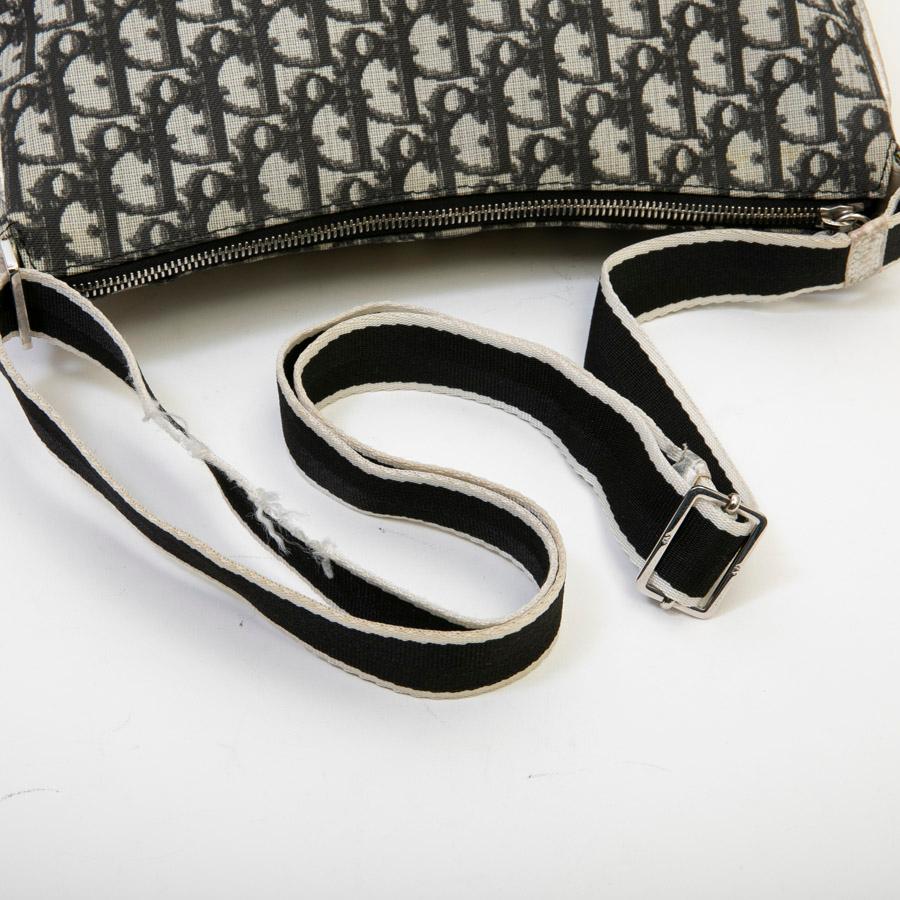 CHRISTIAN DIOR Vintage Bag in Black, White and Gray Monogram Canvas 2