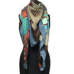 Hermès "Coupons Indiens" Cashmere and Silk Shawl