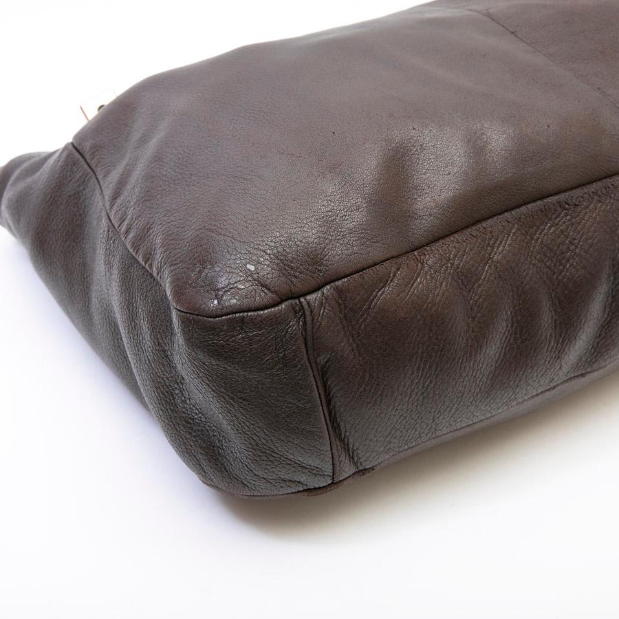 Black CHANEL Bag in Dark Brown Leather