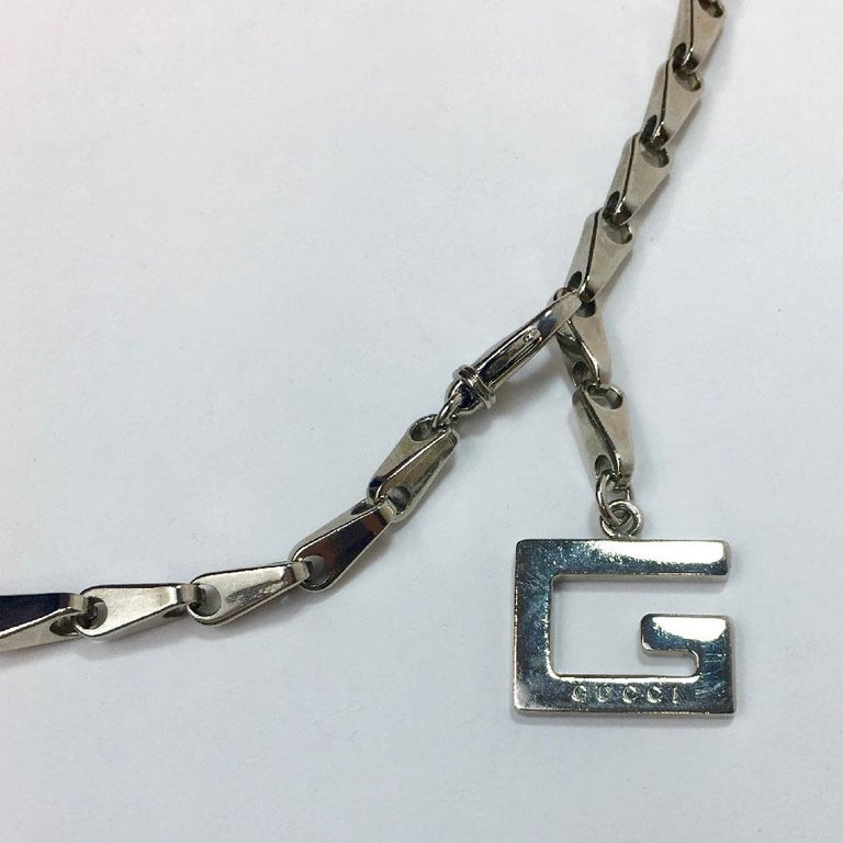 GUCCI Bike Chain Belt in Silver Metal Size 75 at 1stDibs