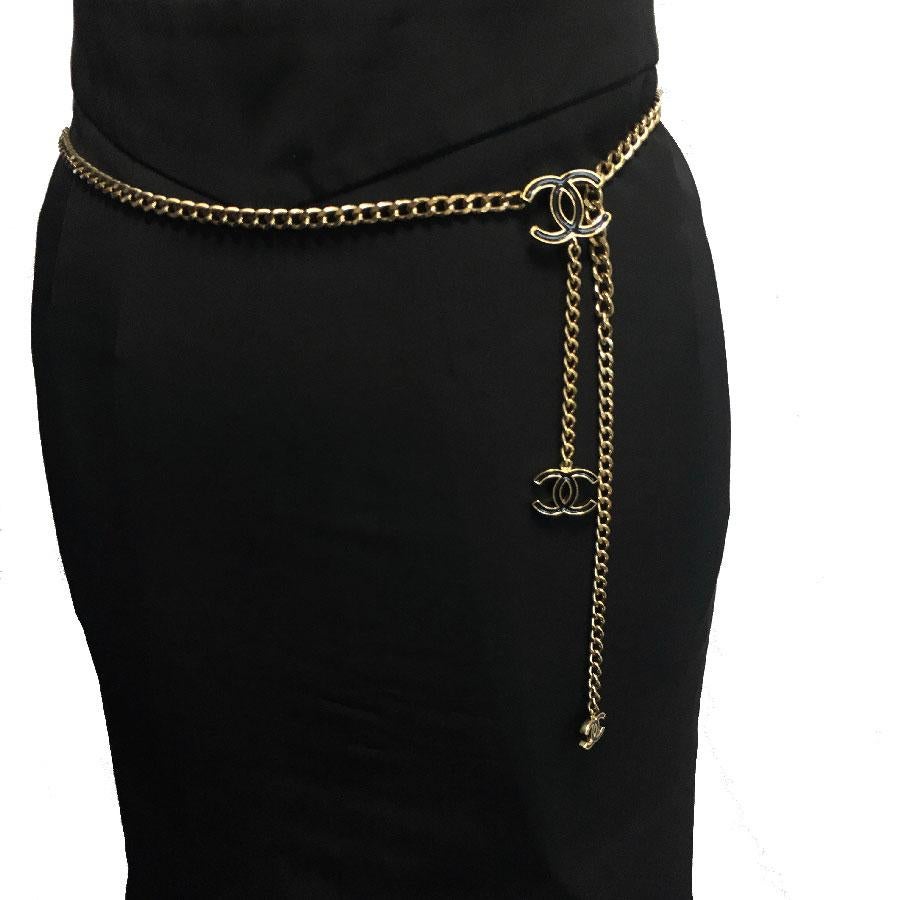Women's CHANEL Chain Belt in Gilt Metal with CC