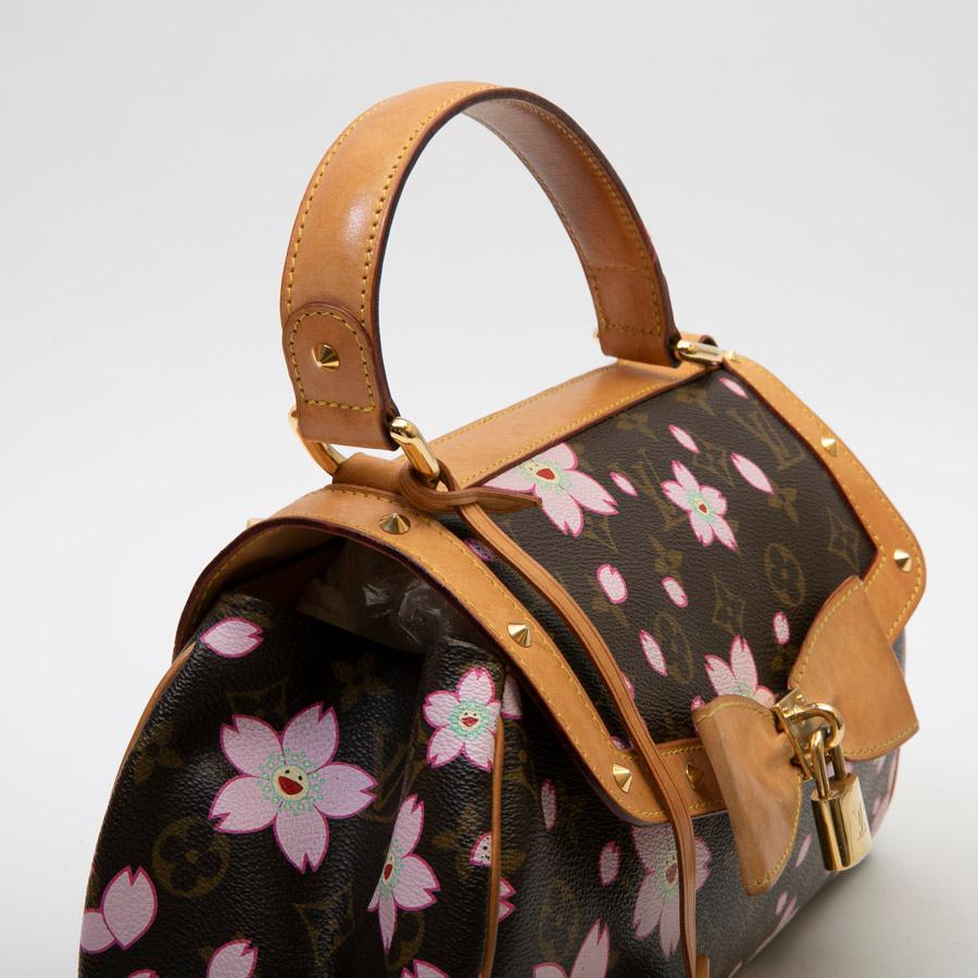 Women's LOUIS VUITTON BAG 'Cherry Blossom' in Brown Monogram Canvas with Floral Pattern