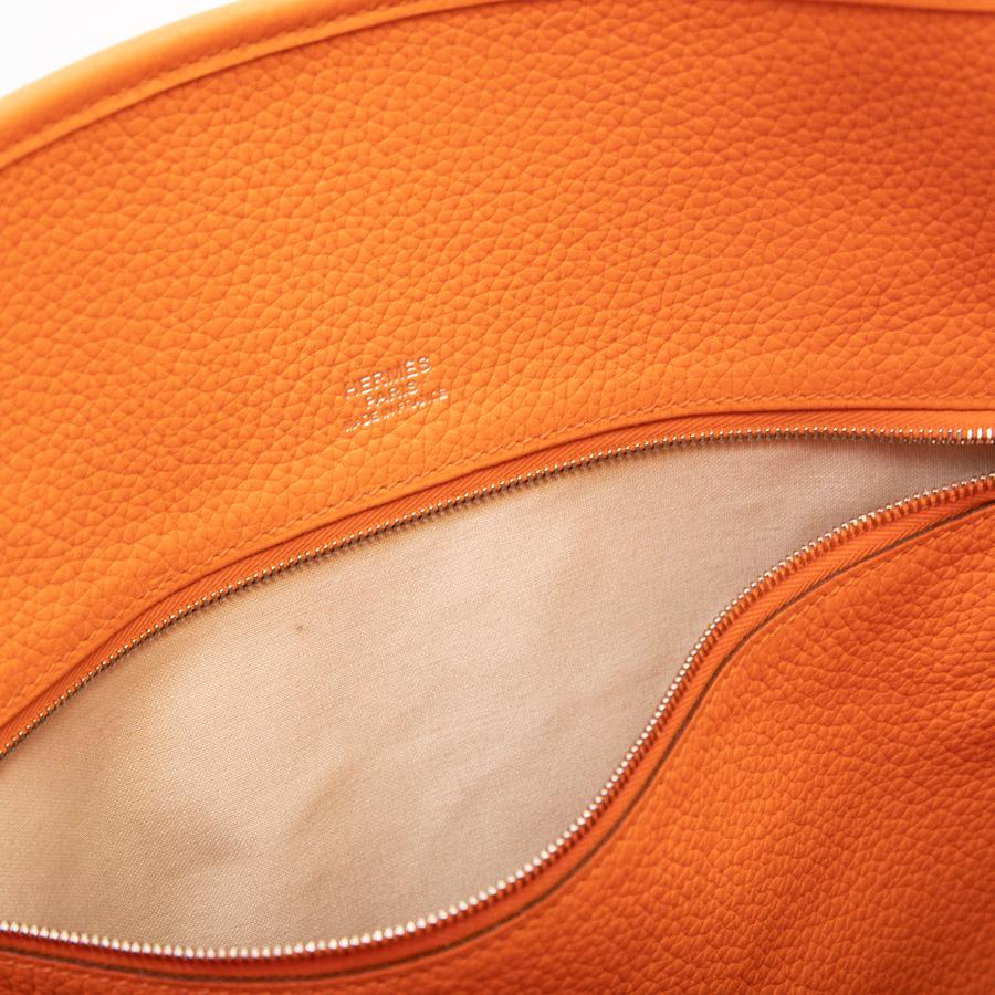 HERMES Bag in Orange Clémence Taurillon Leather 6